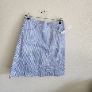 Tribal stripped pencil skirt Blue and white Size 6
